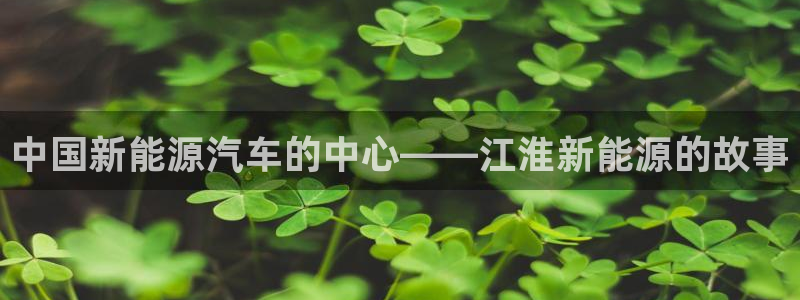 新宝gg画：中国新能源汽车的中心——江淮