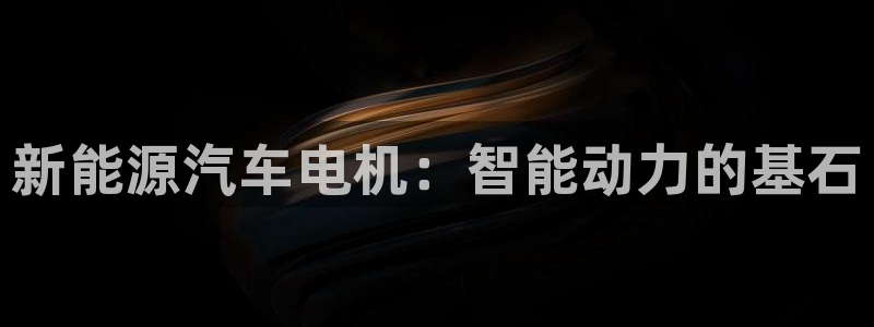 新宝gg主管、：新能源汽车电机：智能动力
