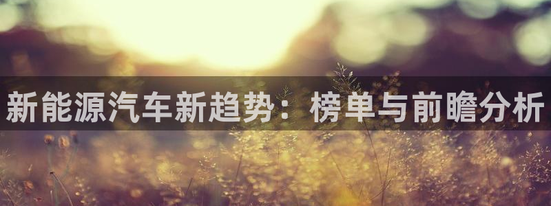 新宝gg3:新能源汽车新趋势:榜单与前瞻分析