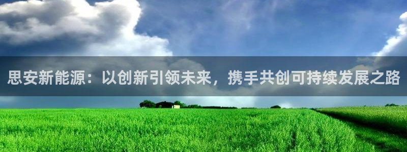 新宝哥gg：思安新能源：以创新引领未来，