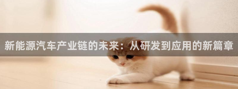 96新宝gg:新能源汽车产业链的未来:从研发到应用的新篇章