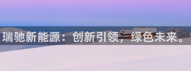 新宝娱乐gg:瑞驰新能源:创新引领,绿色未来。
