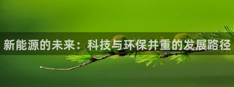 新宝gg开号：新能源的未来：科技与环保并